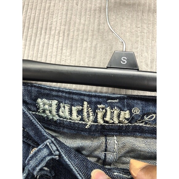 Machine Juniors Jeggings Size 9 Factory Destroyed Dark Wash - Picture 8 of 16